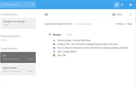 session manager chrome